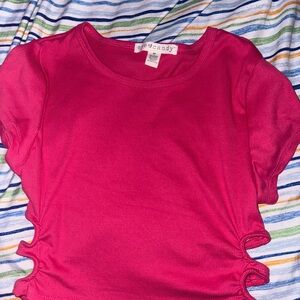 Eye Candy Fuchsia Top with Cutout Details